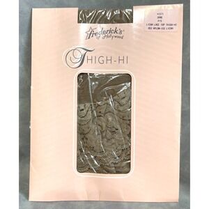Fredericks of Hollywood Bare Thigh High Lace Top Stockings Size P/S Petite Small